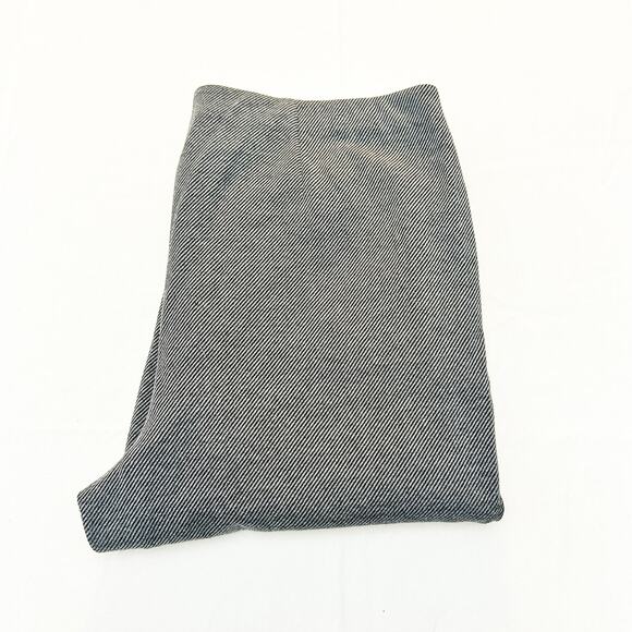 J. Jill Ponte Slim Dark Grey Woven Vertical Striped Pant Size L Tall NWT $79 - Picture 1 of 8